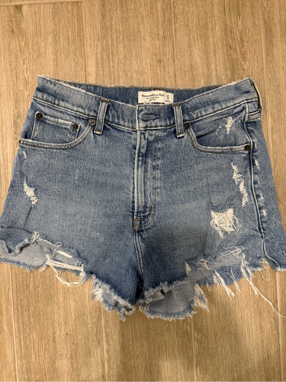Abercrombie & Fitch High Rise Mom Jean Shorts